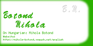 botond mihola business card